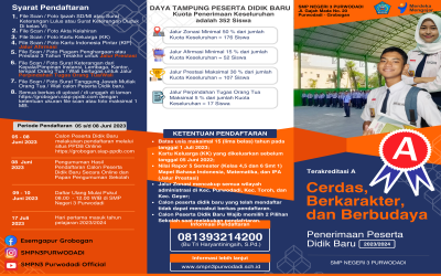 INFORMASI PENERIMAAN PESERTA DIDIK BARU TAHUN 2023/2024